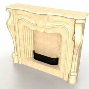 Marble Stone Fireplace 3d model