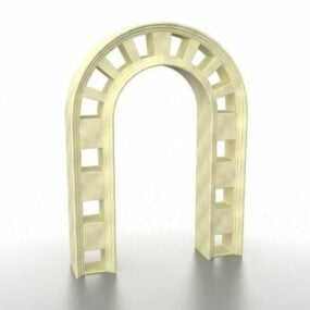 大理石花园拱门3d模型