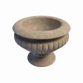 Marble Stone Planter Urn 3D-malli