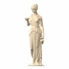 Estatua de mármol de Hebe vintage