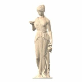 Vintage Hebe Marble Statue 3d-modell