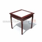 Wooden Dining Table With Marble Top
