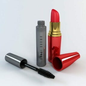 Women Mascara And Lipstick 3d model