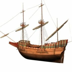船舶メイフラワー船3Dモデル