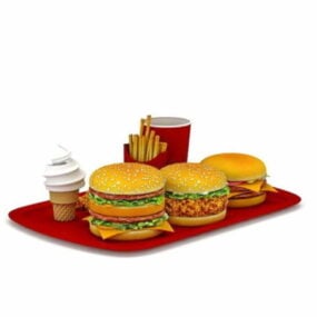 麦当劳晚餐包3d模型