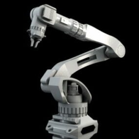Modelo 3d de braço robótico mecânico industrial