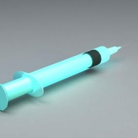 Hospital Equipment Syringe And Needle 3d model