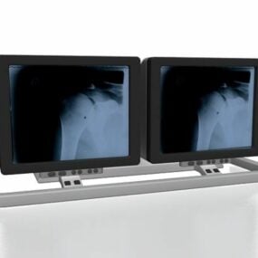 Moniteur médical à rayons X d'hôpital modèle 3D