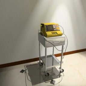 Hospital Equipment On Cart 3d model