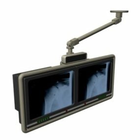 Medische dubbele monitorapparatuur 3D-model