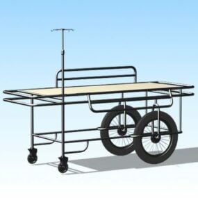 Hospital Medical Transport Stretcher 3d model