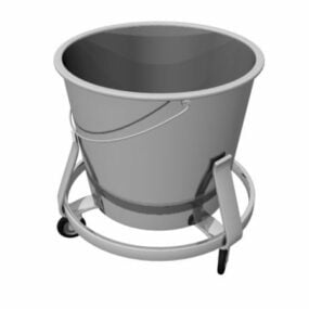 Hospital Medical Waste Bucket 3d-model