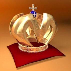 3д модель Средневековая золотая королевская корона