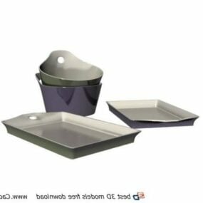 Набір столового посуду Обладнання 3d модель