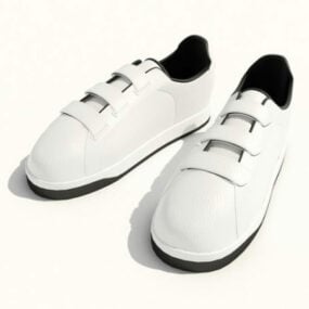 Miesten muoti valkoiset vapaa-ajan kengät 3d-malli