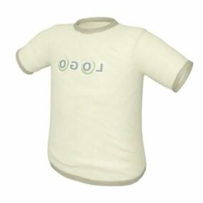 Camiseta de hombre de moda con logo modelo 3d