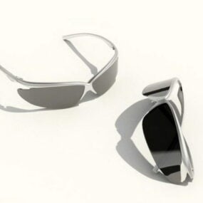 Mode Heren zwarte zonnebril 3D-model