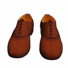 Modello 3d di scarpe Oxford da uomo di moda