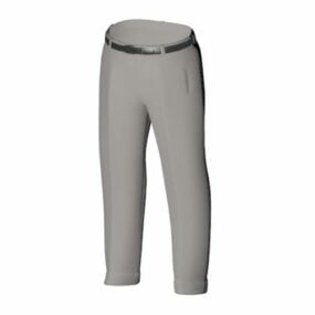 3д модель мужских модных брюк Slim Fit