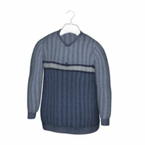 Men V Neck Sweaters Fashion 3d model