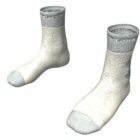 Erkek Modası Beyaz Çorap