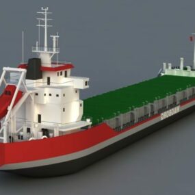 Model 3d Kapal Kontena Pedagang Laut