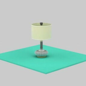 מנורת שולחן זכוכית ירוקה מודרנית דגם תלת מימד
