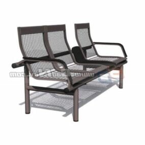 Mesh Steel Furniture Waiting Chair 3d model