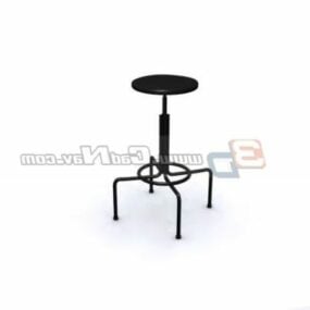 Przemysłowy metalowy stołek barowy Model 3D