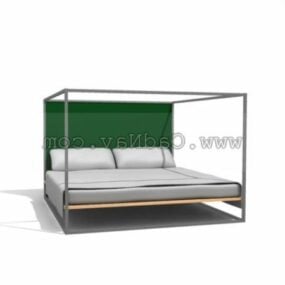 Metal Double Bed Furniture 3d model