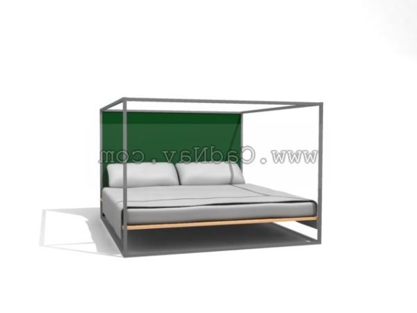 Meble metalowe z podwójnym łóżkiem