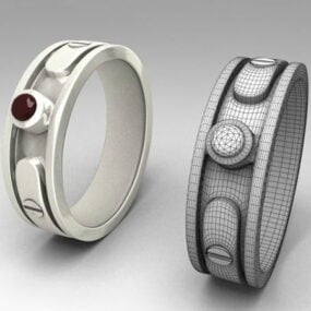 دستبند مچ پا جواهرات مدل سه بعدی