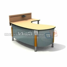 Metal Frame Workstation Furniture 3d model