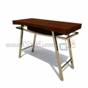 3D model konzolového stolního nábytku s kovovým rámem