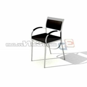 Metal Leather Pu Dining Chair 3d model