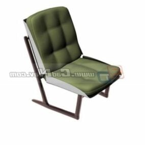 3д модель мебельного стула с металлической обивкой