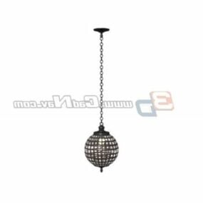 Metal Ball Design Pendant Lamp 3d model