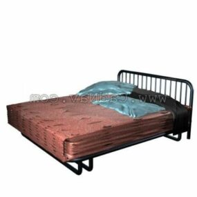 Bedroom Metal Bedstead Bed 3d model