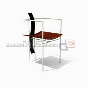 Metal Frame Dining Chair Design 3d model