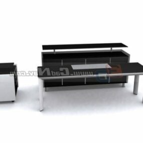 金属製の受付テーブル家具3Dモデル