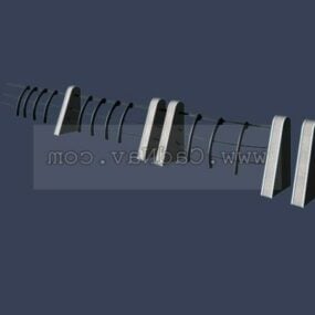 Diseño de barandilla de ríos de metal modelo 3d