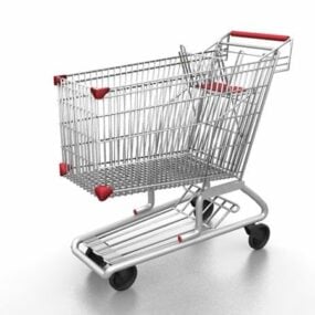 Store Metal Shopping Cart 3d model