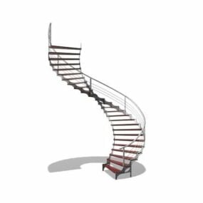 Hotel Metal Spiral Stairs 3d-modell