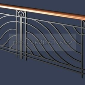 Metal Stair Handrail Design 3d model