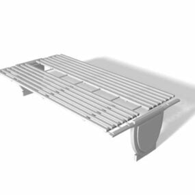 Park Metal Street Bench 3d-modell