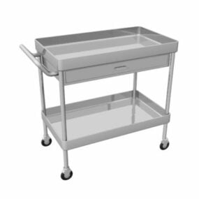 Metal Utility Cart Hospital Equipment 3d model