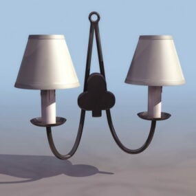 Metal Arm Wall Lamp Design 3d model