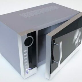 Modelo 3d da máquina de forno de microondas
