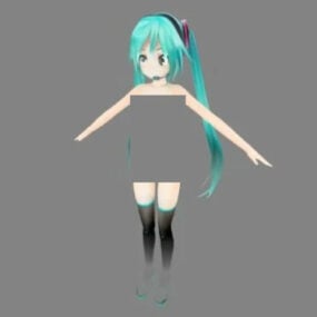 Japon Anime Kız Savaşçı 3D modeli