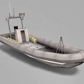 Στρατιωτικό σκάφος περιπολίας σκάφους τρισδιάστατο μοντέλο